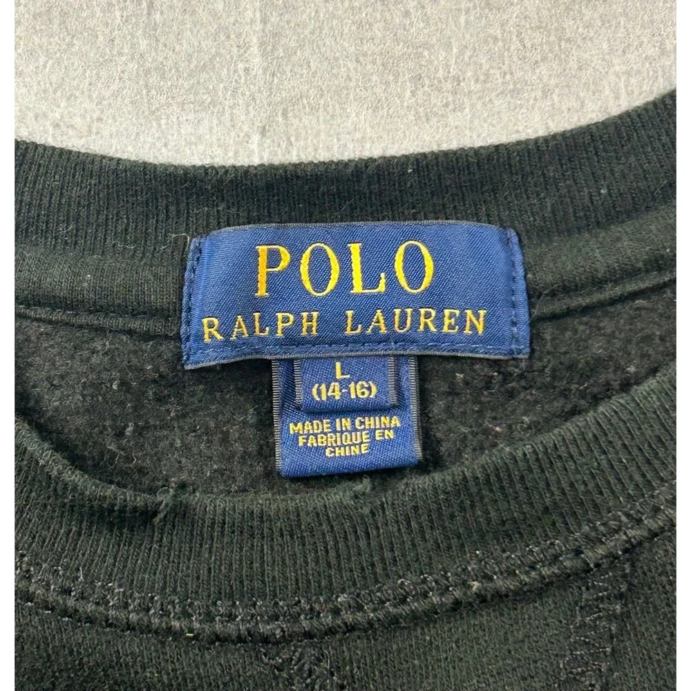 Kids Polo Ralph Lauren Crewneck Sweatshirt Youth Large Black